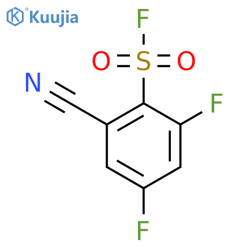2-Cyano-4,6-difluorobenzene-1-sulfonyl fluoride structure
