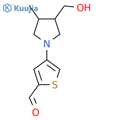4-[3-(Hydroxymethyl)-4-methylpyrrolidin-1-yl]thiophene-2-carbaldehyde structure