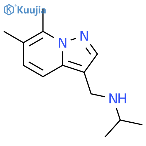 Pyrazolo[1,5-a]pyridine-3-methanamine, 6,7-dimethyl-N-(1-methylethyl)- structure