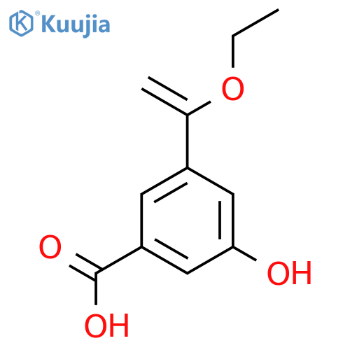 3-(1-Ethoxyethenyl)-5-hydroxybenzoic acid structure
