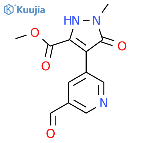 methyl 4-(5-formylpyridin-3-yl)-5-hydroxy-1-methyl-1H-pyrazole-3-carboxylate structure