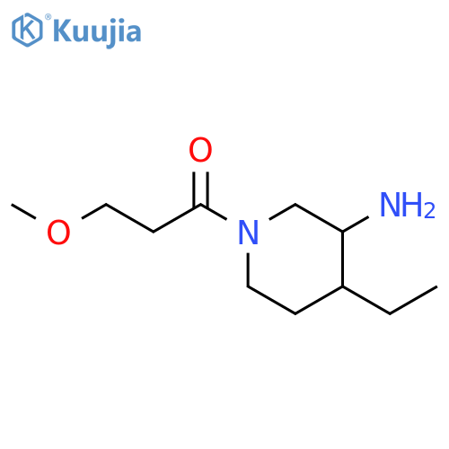 1-Propanone, 1-(3-amino-4-ethyl-1-piperidinyl)-3-methoxy- structure