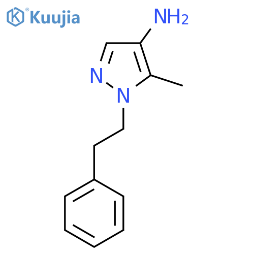 5-methyl-1-(2-phenylethyl)-1H-pyrazol-4-amine structure