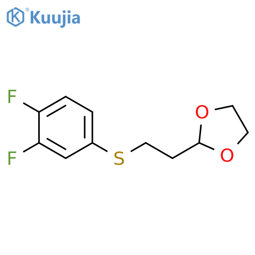 1,3-Dioxolane, 2-[2-[(3,4-difluorophenyl)thio]ethyl]- structure