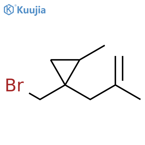 Cyclopropane, 1-(bromomethyl)-2-methyl-1-(2-methyl-2-propen-1-yl)- structure