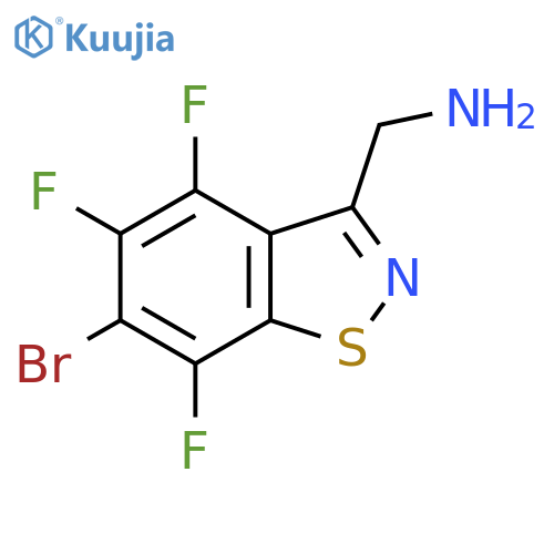(6-Bromo-4,5,7-trifluoro-1,2-benzothiazol-3-yl)methanamine structure