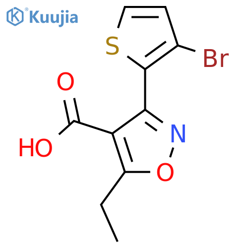 3-(3-Bromothiophen-2-yl)-5-ethyl-1,2-oxazole-4-carboxylic acid structure