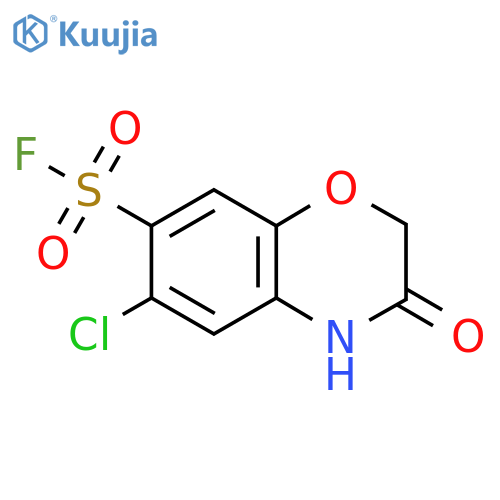 6-chloro-3-oxo-3,4-dihydro-2H-1,4-benzoxazine-7-sulfonyl fluoride structure