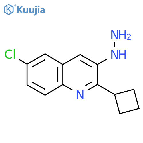 6-Chloro-2-cyclobutyl-3-hydrazinylquinoline structure