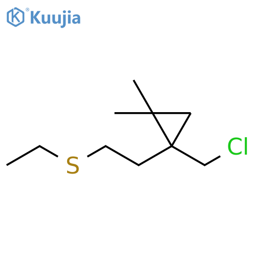 Cyclopropane, 1-(chloromethyl)-1-[2-(ethylthio)ethyl]-2,2-dimethyl- structure