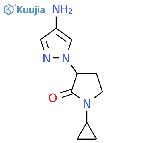 3-(4-amino-1H-pyrazol-1-yl)-1-cyclopropylpyrrolidin-2-one structure