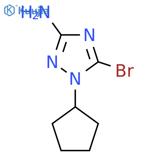 5-bromo-1-cyclopentyl-1H-1,2,4-triazol-3-amine structure