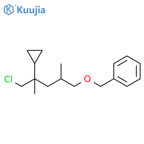 Benzene, [[(5-chloro-4-cyclopropyl-2,4-dimethylpentyl)oxy]methyl]- structure