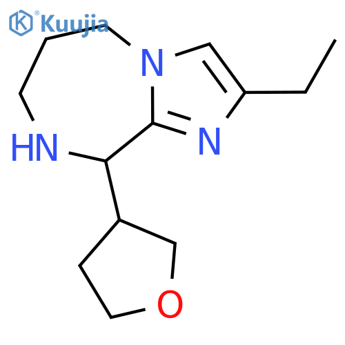 2-ethyl-9-(oxolan-3-yl)-5H,6H,7H,8H,9H-imidazo[1,2-a][1,4]diazepine structure