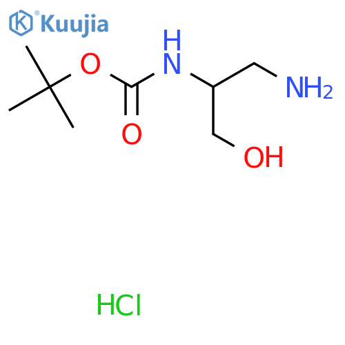 tert-butyl N-(1-amino-3-hydroxypropan-2-yl)carbamate hydrochloride structure
