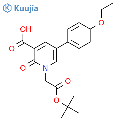 1-[2-(Tert-butoxy)-2-oxoethyl]-5-(4-ethoxyphenyl)-2-oxo-1,2-dihydropyridine-3-carboxylic acid structure