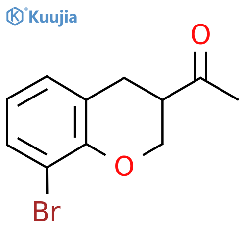 1-(8-bromo-3,4-dihydro-2H-1-benzopyran-3-yl)ethan-1-one structure