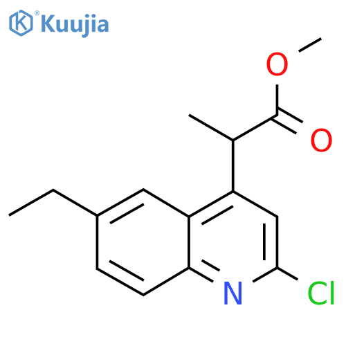 Methyl 2-(2-chloro-6-ethylquinolin-4-yl)propanoate structure