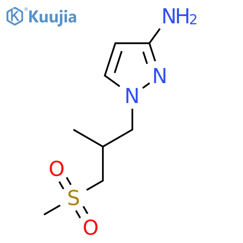 1-(3-methanesulfonyl-2-methylpropyl)-1H-pyrazol-3-amine structure