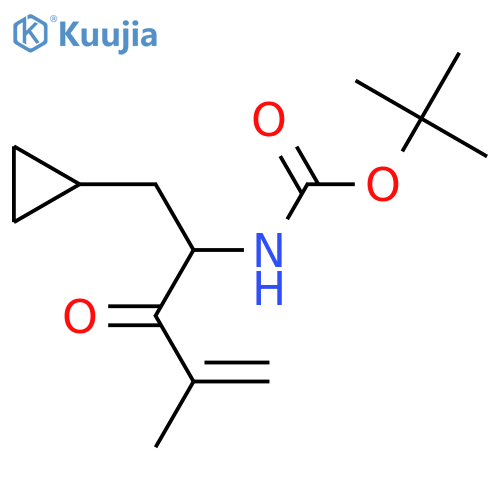 tert-butyl N-(1-cyclopropyl-4-methyl-3-oxopent-4-en-2-yl)carbamate structure