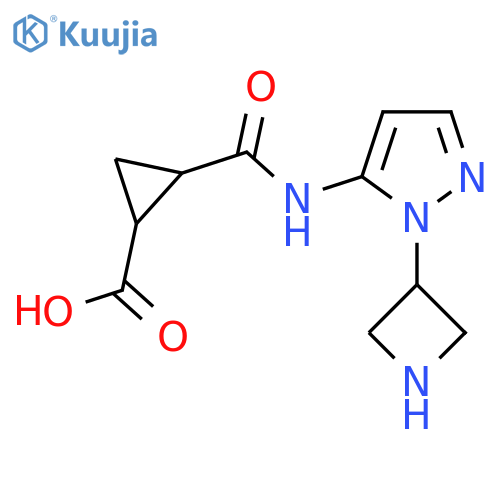 2-{1-(azetidin-3-yl)-1H-pyrazol-5-ylcarbamoyl}cyclopropane-1-carboxylic acid structure