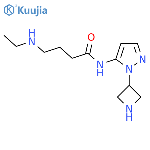 N-1-(azetidin-3-yl)-1H-pyrazol-5-yl-4-(ethylamino)butanamide structure