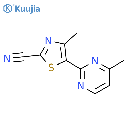 2-Thiazolecarbonitrile, 4-methyl-5-(4-methyl-2-pyrimidinyl)- structure