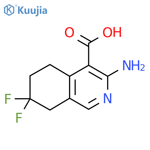 3-Amino-7,7-difluoro-5,6,7,8-tetrahydroisoquinoline-4-carboxylic acid structure