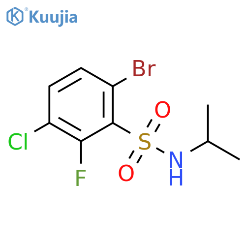 Benzenesulfonamide, 6-bromo-3-chloro-2-fluoro-N-(1-methylethyl)- structure