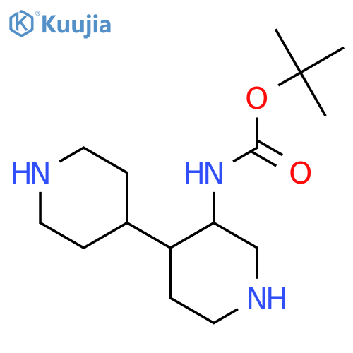 tert-butyl N-[4-(piperidin-4-yl)piperidin-3-yl]carbamate structure