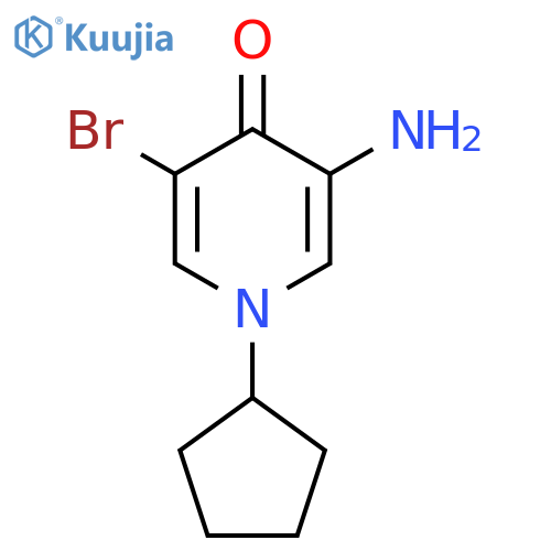 3-amino-5-bromo-1-cyclopentyl-1,4-dihydropyridin-4-one structure