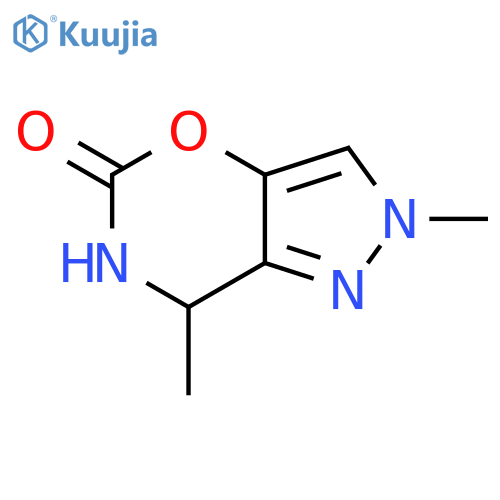 2,7-dimethyl-2H,5H,6H,7H-pyrazolo[3,4-e][1,3]oxazin-5-one structure