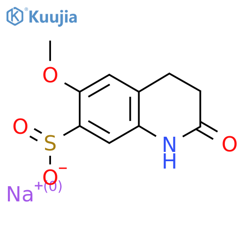 Sodium 6-methoxy-2-oxo-1,2,3,4-tetrahydroquinoline-7-sulfinate structure