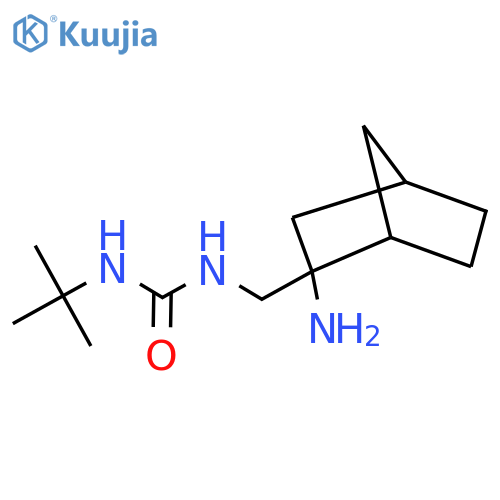 1-({2-aminobicyclo2.2.1heptan-2-yl}methyl)-3-tert-butylurea structure