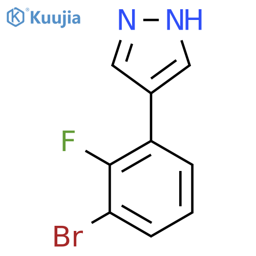 4-(3-bromo-2-fluorophenyl)-1H-pyrazole structure