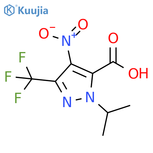 1H-Pyrazole-5-carboxylic acid, 1-(1-methylethyl)-4-nitro-3-(trifluoromethyl)- structure