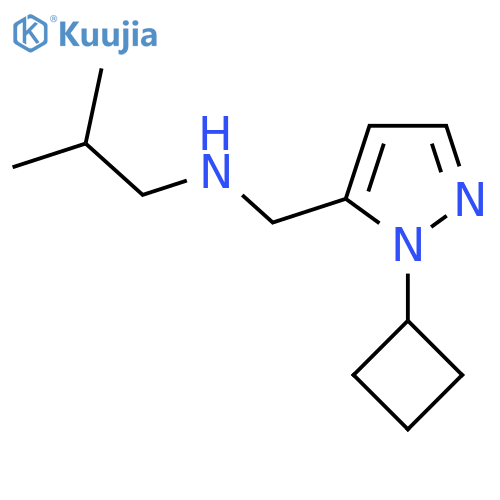 [(1-cyclobutyl-1H-pyrazol-5-yl)methyl](2-methylpropyl)amine structure