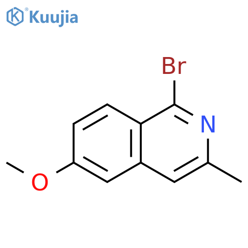 Isoquinoline, 1-bromo-6-methoxy-3-methyl- structure