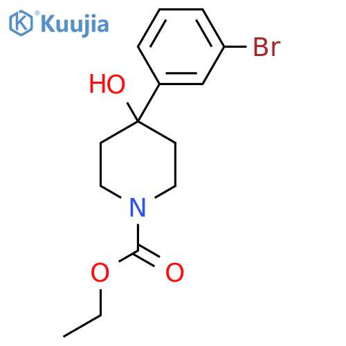 Ethyl 4-(3-bromophenyl)-4-hydroxypiperidine-1-carboxylate structure