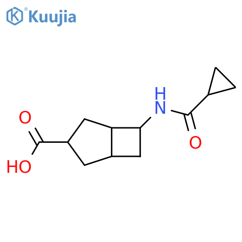 Bicyclo[3.2.0]heptane-3-carboxylic acid, 6-[(cyclopropylcarbonyl)amino]- structure