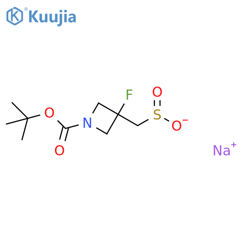 Sodium {1-[(tert-butoxy)carbonyl]-3-fluoroazetidin-3-yl}methanesulfinate structure