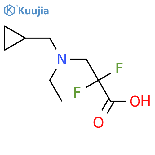 Propanoic acid, 3-[(cyclopropylmethyl)ethylamino]-2,2-difluoro- structure