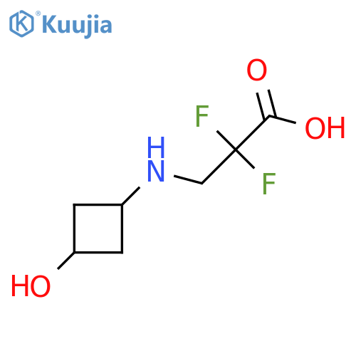 2,2-Difluoro-3-[(3-hydroxycyclobutyl)amino]propanoic acid structure