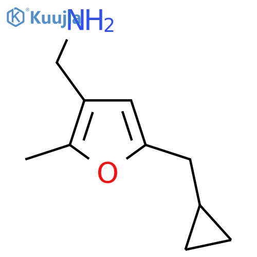 [5-(Cyclopropylmethyl)-2-methylfuran-3-yl]methanamine structure