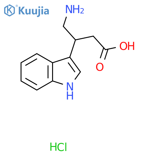 4-amino-3-(1H-indol-3-yl)butanoic acid hydrochloride structure