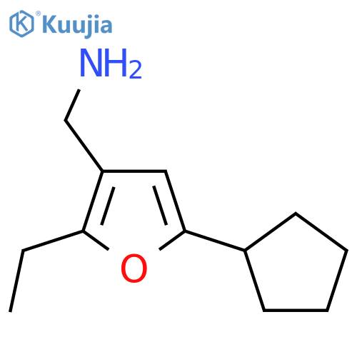 (5-Cyclopentyl-2-ethylfuran-3-yl)methanamine structure