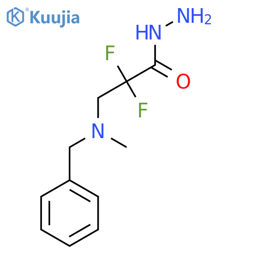 3-[Benzyl(methyl)amino]-2,2-difluoropropanehydrazide structure