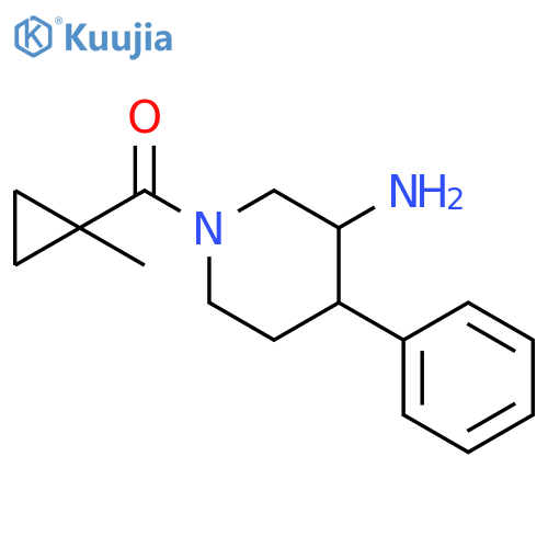 Methanone, (3-amino-4-phenyl-1-piperidinyl)(1-methylcyclopropyl)- structure