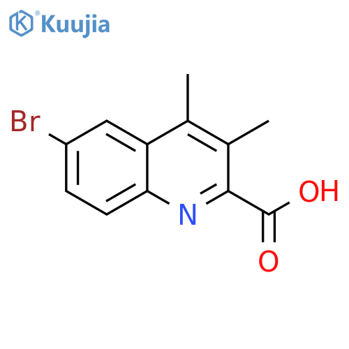 2-Quinolinecarboxylic acid, 6-bromo-3,4-dimethyl- structure