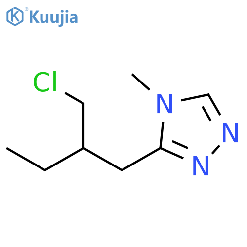 4H-1,2,4-Triazole, 3-[2-(chloromethyl)butyl]-4-methyl- structure